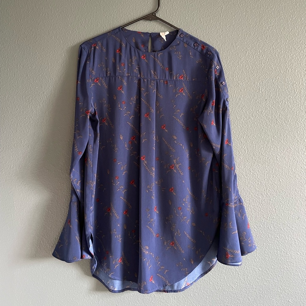 Treasure and Bond long sleeve blouse with trumpet sleeve
